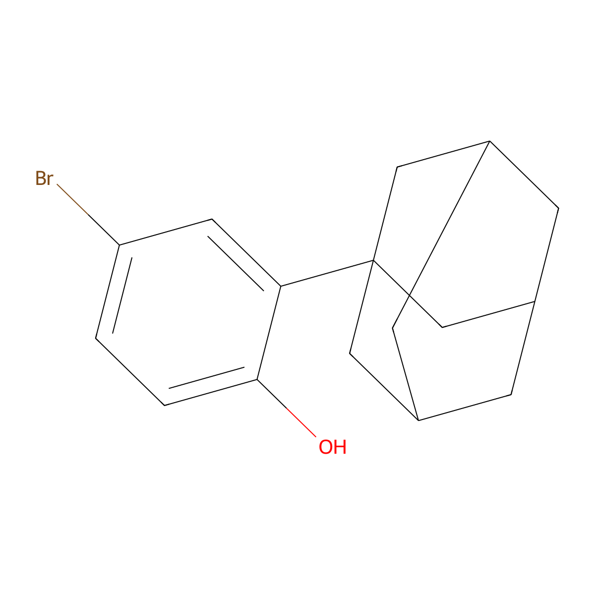 2-(1-Adamantyl)-4-bromophenol molecular structure, CAS 104224-68-2