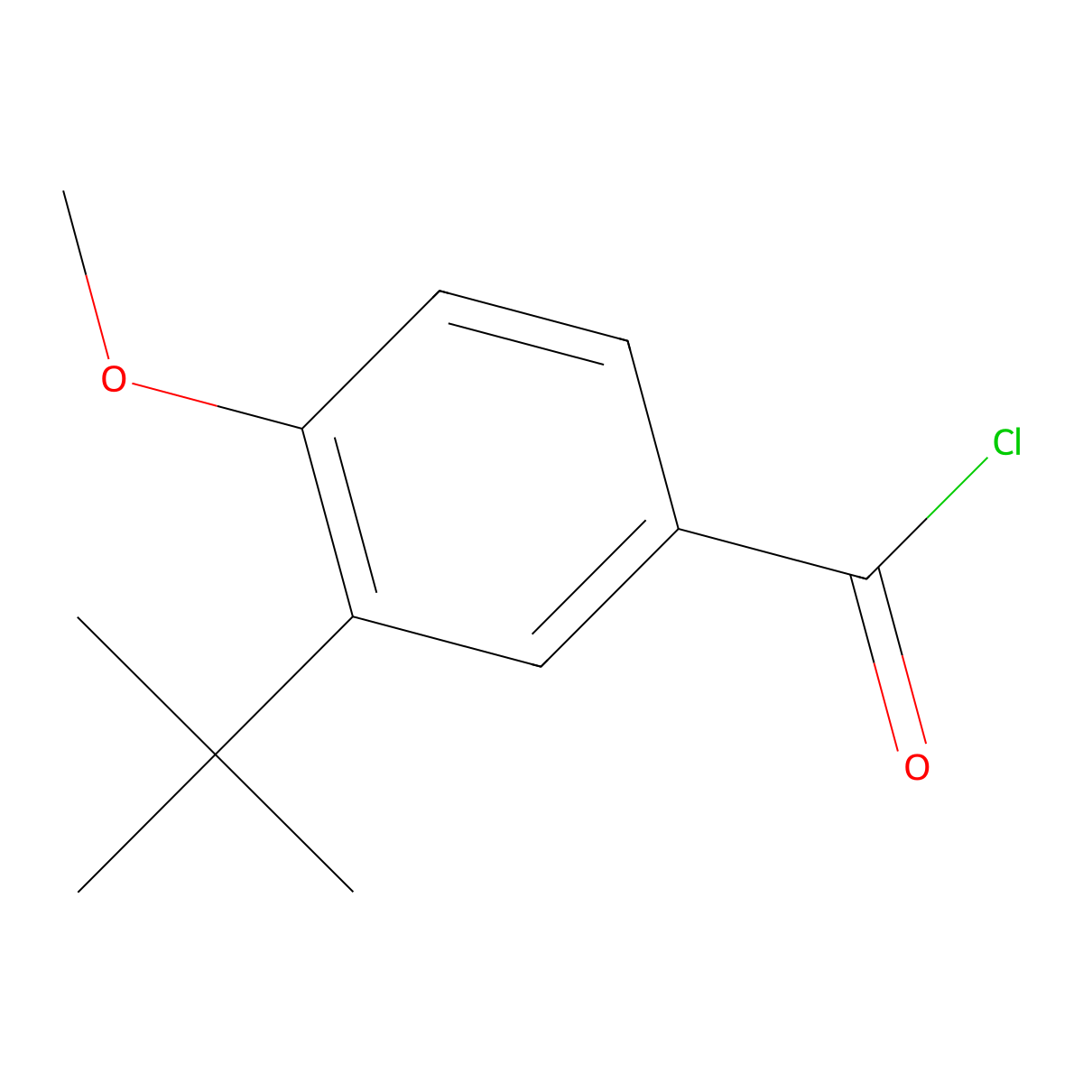 3-Tert-butyl-4-methoxybenzoyl chloride molecular structure, CAS 104224-76-2