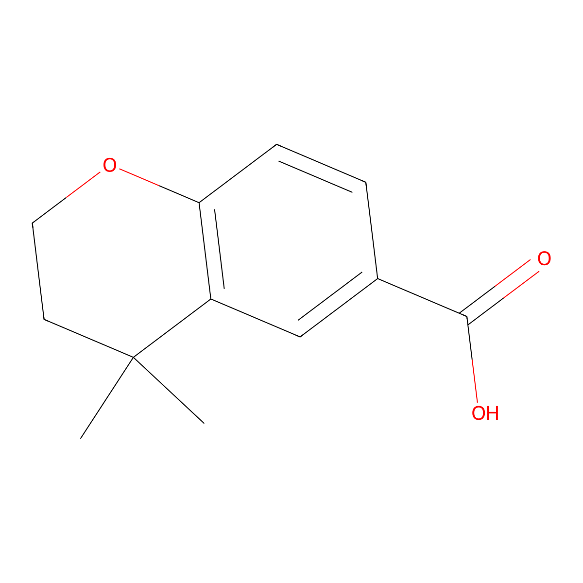 4,4-Dimethyl-3,4-dihydro-2H-1-benzopyran-6-carboxylic acid molecular structure, CAS 104224-91-1