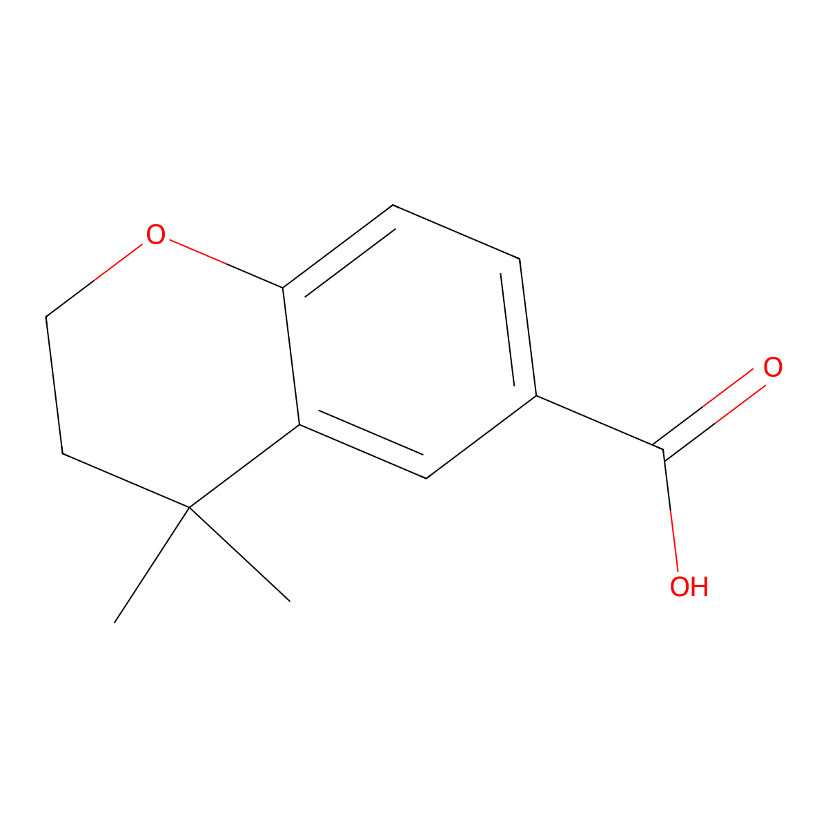 4,4-Dimethyl-3,4-dihydro-2H-1-benzopyran-6-carboxylic acid molecular structure, CAS 104224-91-1