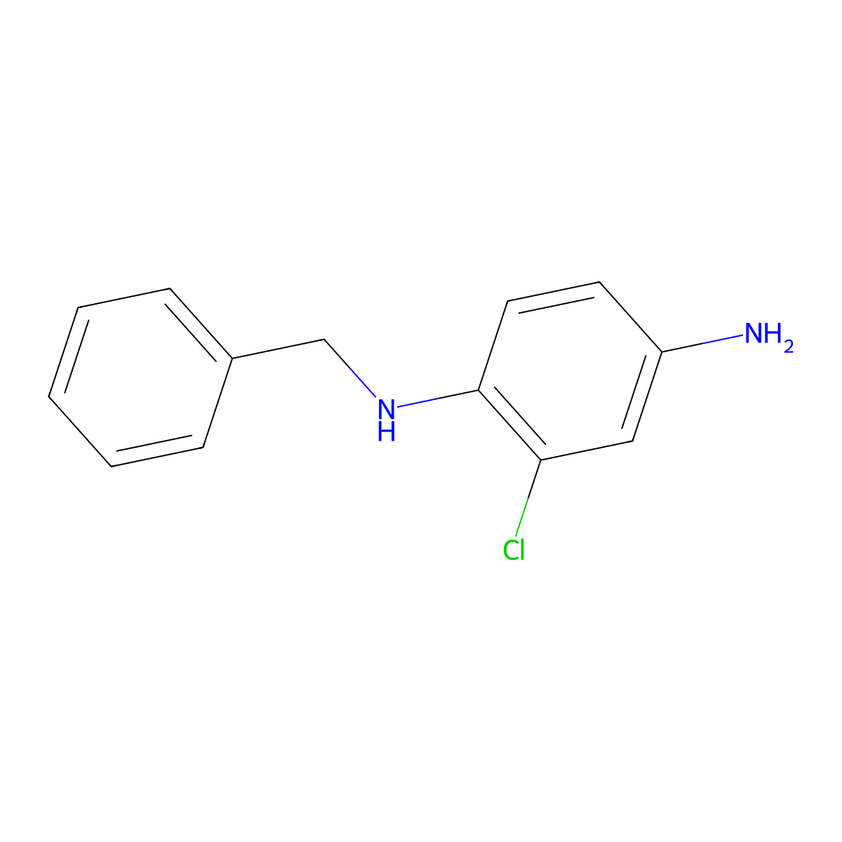 1-N-benzyl-2-chlorobenzene-1,4-diamine molecular structure, CAS 104226-32-6
