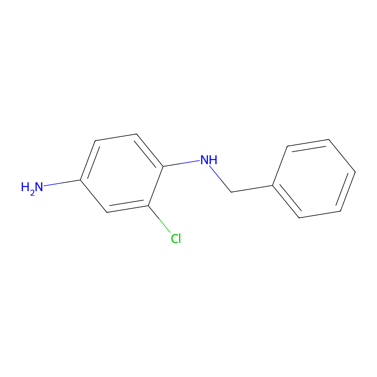 1-N-benzyl-2-chlorobenzene-1,4-diamine molecular structure, CAS 104226-32-6