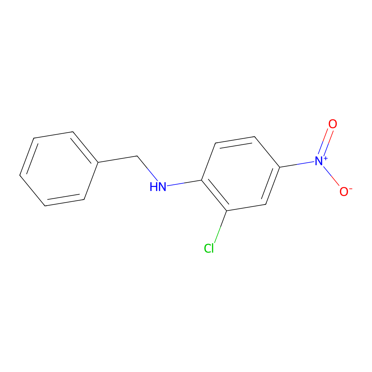 N-benzyl-2-chloro-4-nitroaniline molecular structure, CAS 104226-38-2