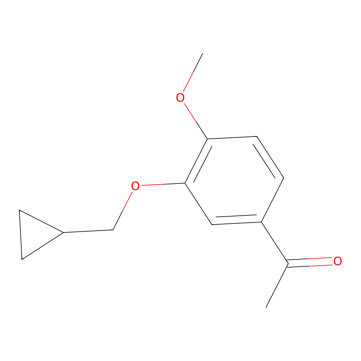 1-(3-(Cyclopropylmethoxy)-4-methoxyphenyl)ethanone molecular structure, CAS 104226-63-3