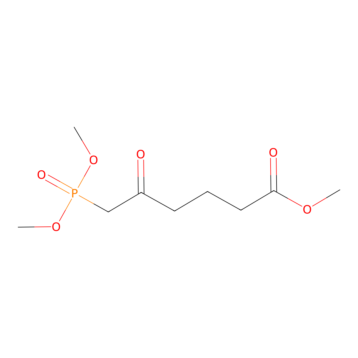 Methyl 6-(dimethoxyphosphoryl)-5-oxohexanoate molecular structure, CAS 104227-38-5