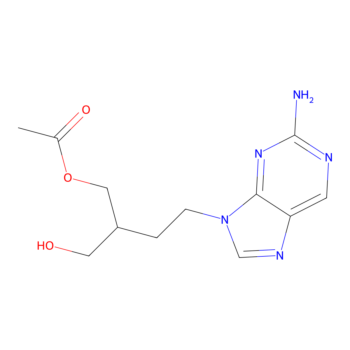 Desacetyl Famciclovir molecular structure, CAS 104227-88-5
