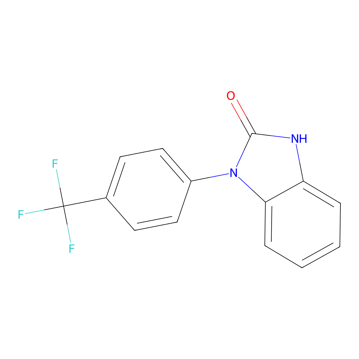 1-(4-(trifluoromethyl)phenyl)-2,3-dihydro-1H-1,3-benzodiazol-2-one molecular structure, CAS 1042308-21-3