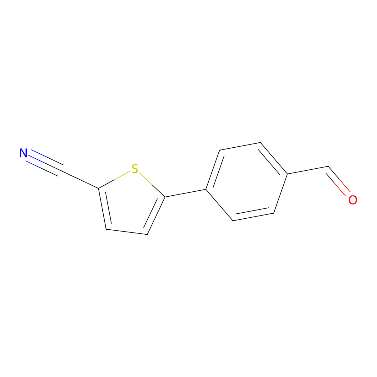 5-(4-Formylphenyl)thiophene-2-carbonitrile molecular structure, CAS 1042318-45-5