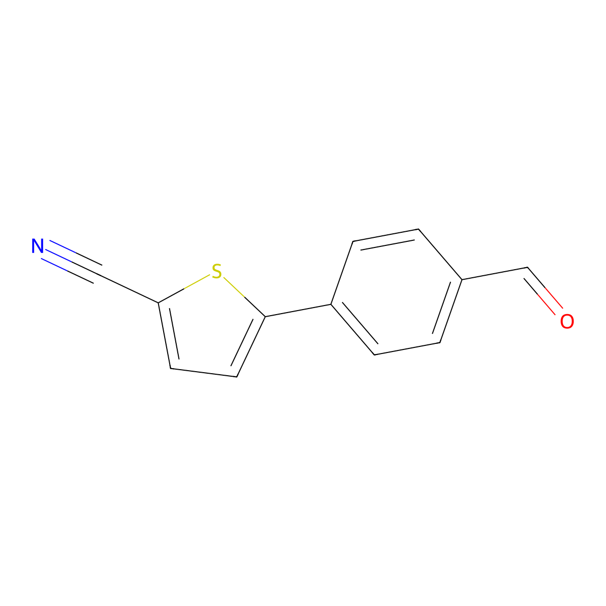 5-(4-Formylphenyl)thiophene-2-carbonitrile molecular structure, CAS 1042318-45-5