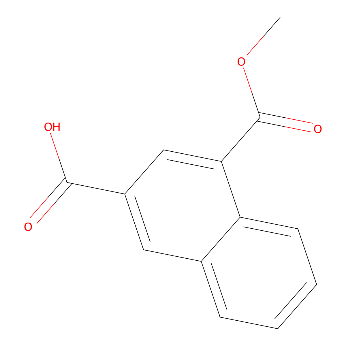 4-(Methoxycarbonyl)naphthalene-2-carboxylic acid molecular structure, CAS 1042354-75-5