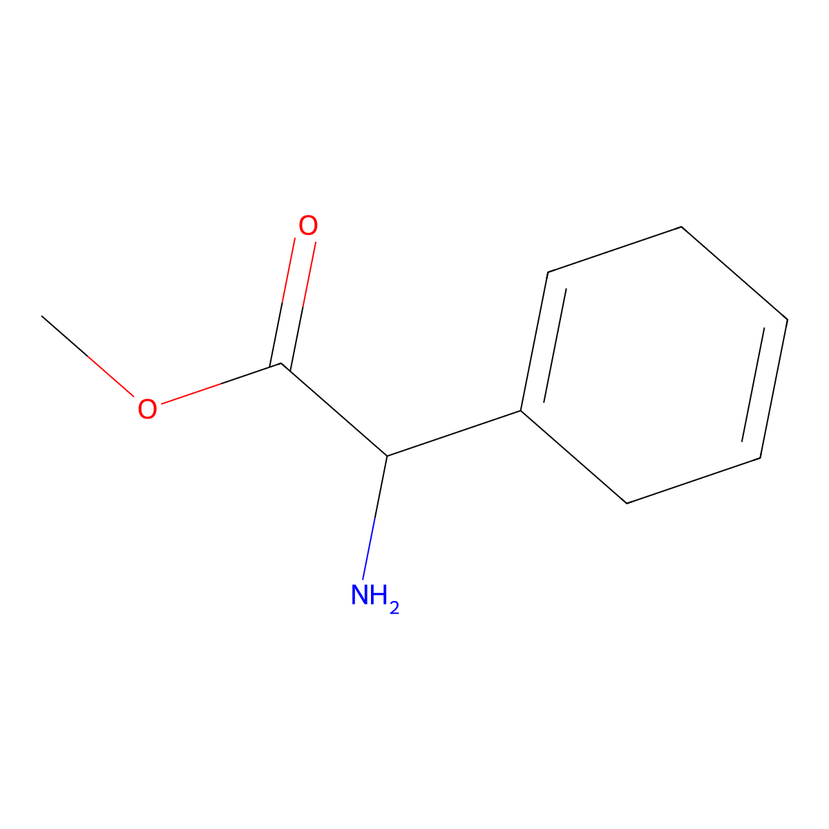 methyl (2R)-2-amino-2-(cyclohexa-1,4-dien-1-yl)acetate molecular structure, CAS 104236-44-4