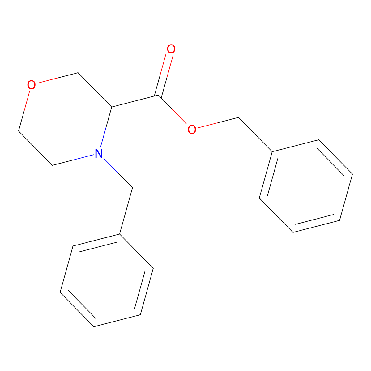 Benzyl 4-benzylmorpholine-3-carboxylate molecular structure, CAS 1042363-71-2