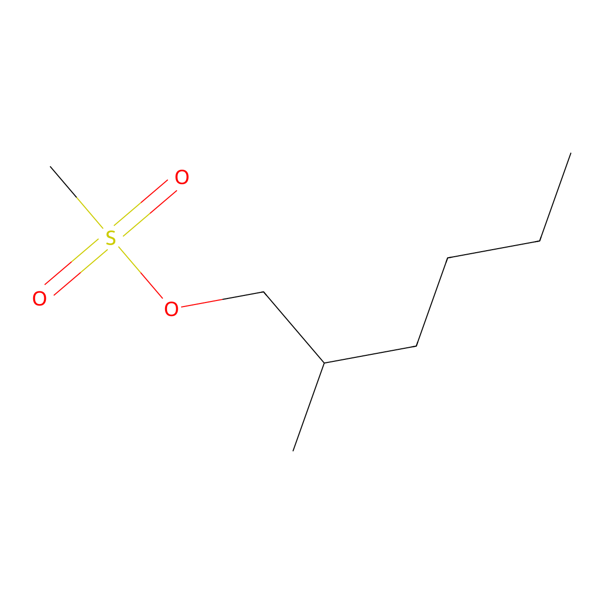 2-Methylhexyl methanesulfonate molecular structure, CAS 104238-24-6