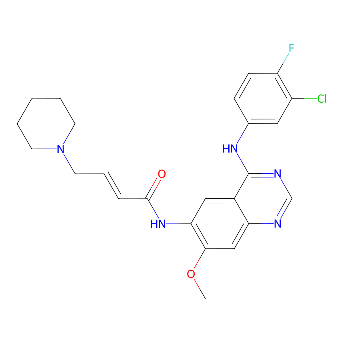 Dacomitinib molecular structure, CAS 1042385-75-0