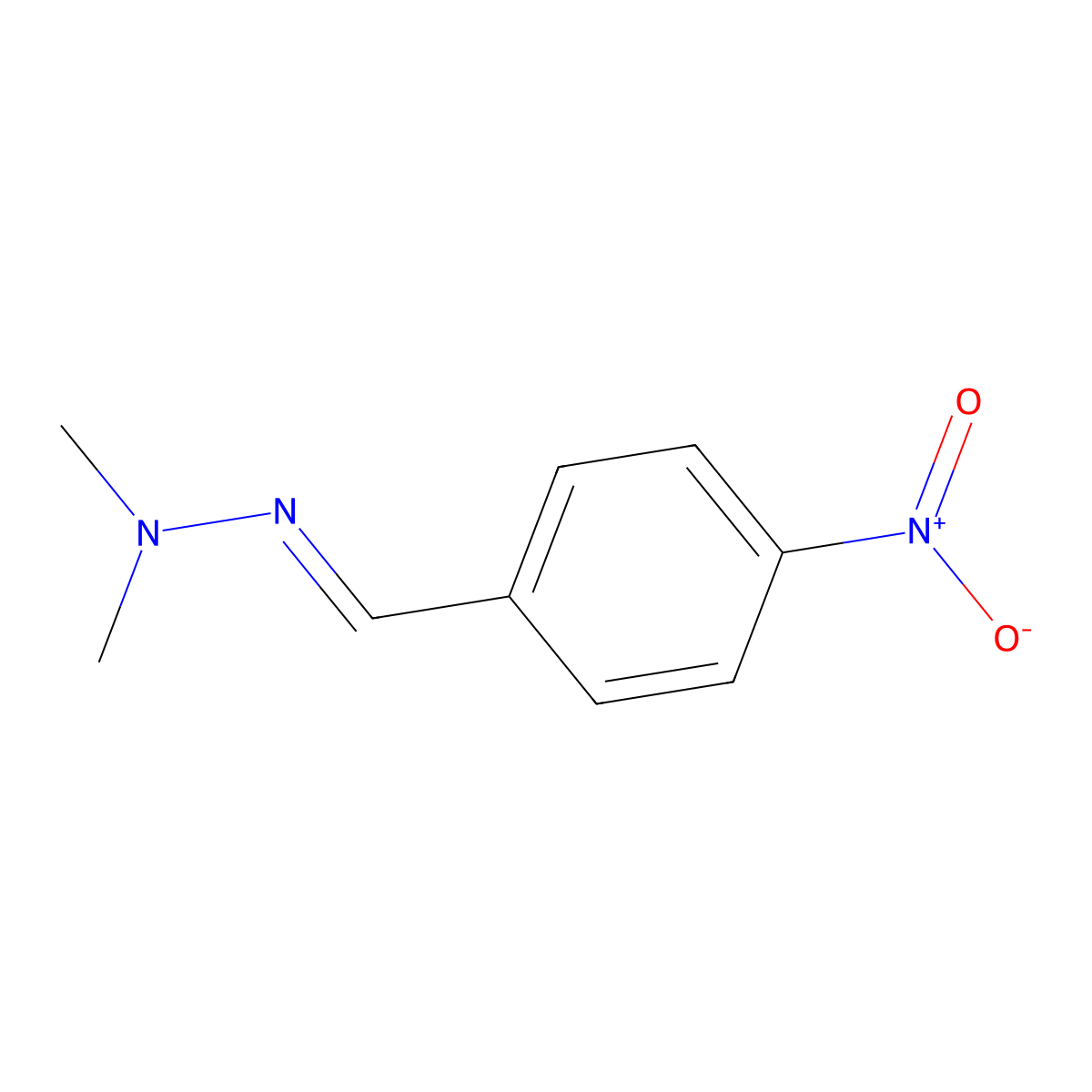 4-Nitrobenzaldehyde 2,2-dimethylhydrazone molecular structure, CAS 10424-92-7