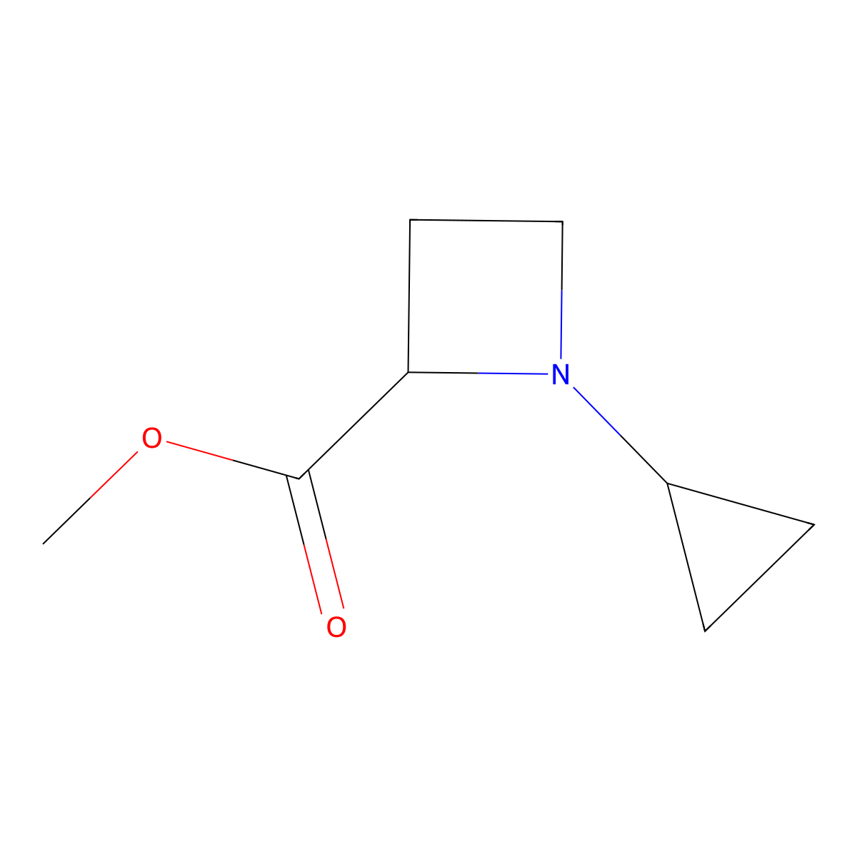 Methyl 1-cyclopropylazetidine-2-carboxylate molecular structure, CAS 1042413-86-4
