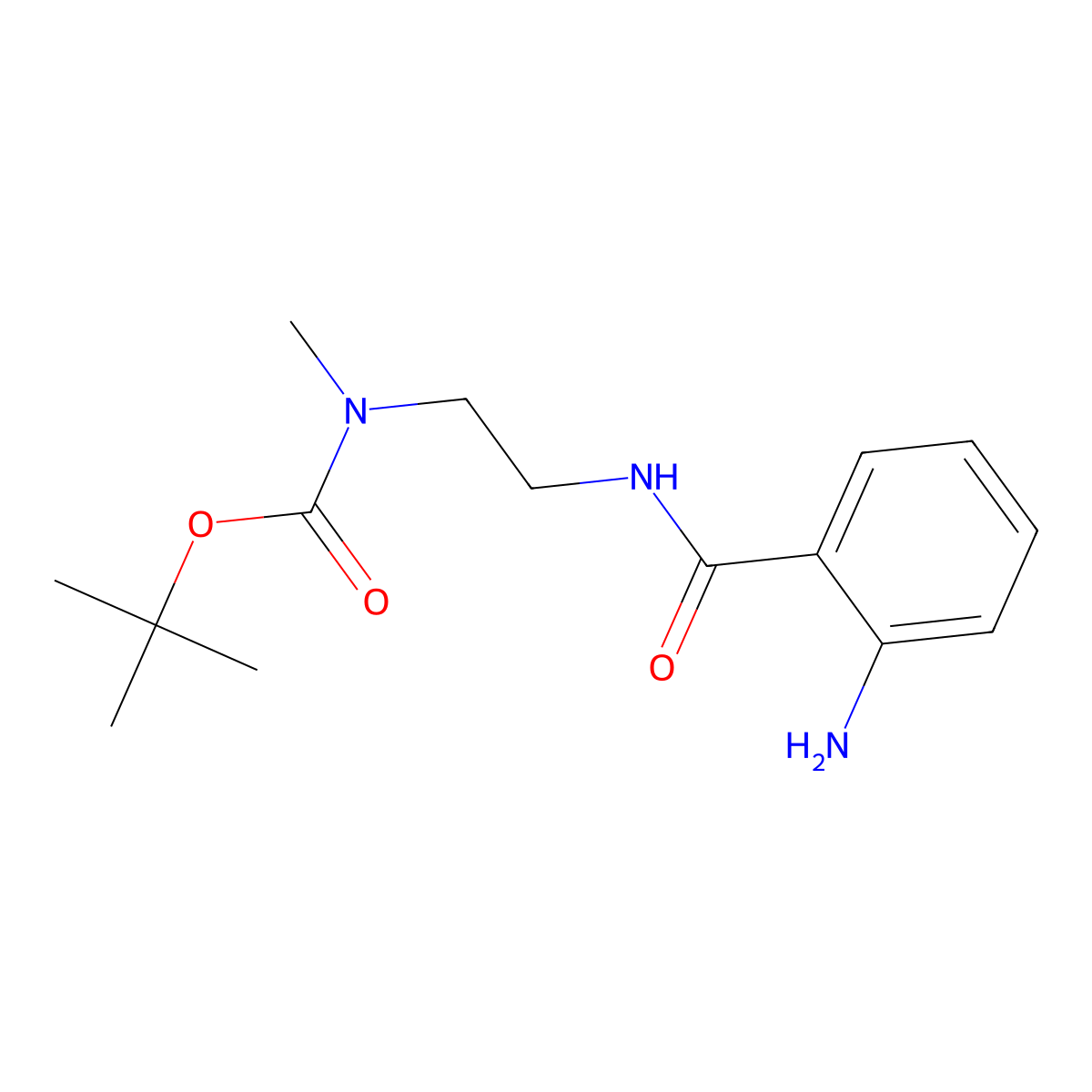 tert-butyl N-{2-[(2-aminophenyl)formamido]ethyl}-N-methylcarbamate molecular structure, CAS 1042434-79-6