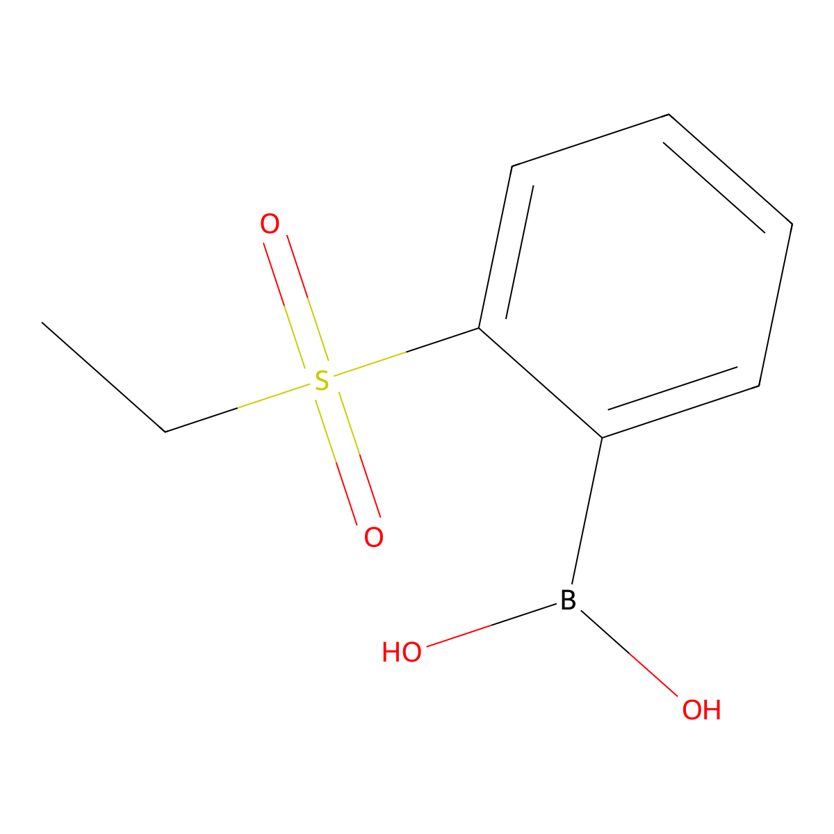 2-Ethylsulfonylphenylboronic acid molecular structure, CAS 1042443-60-6