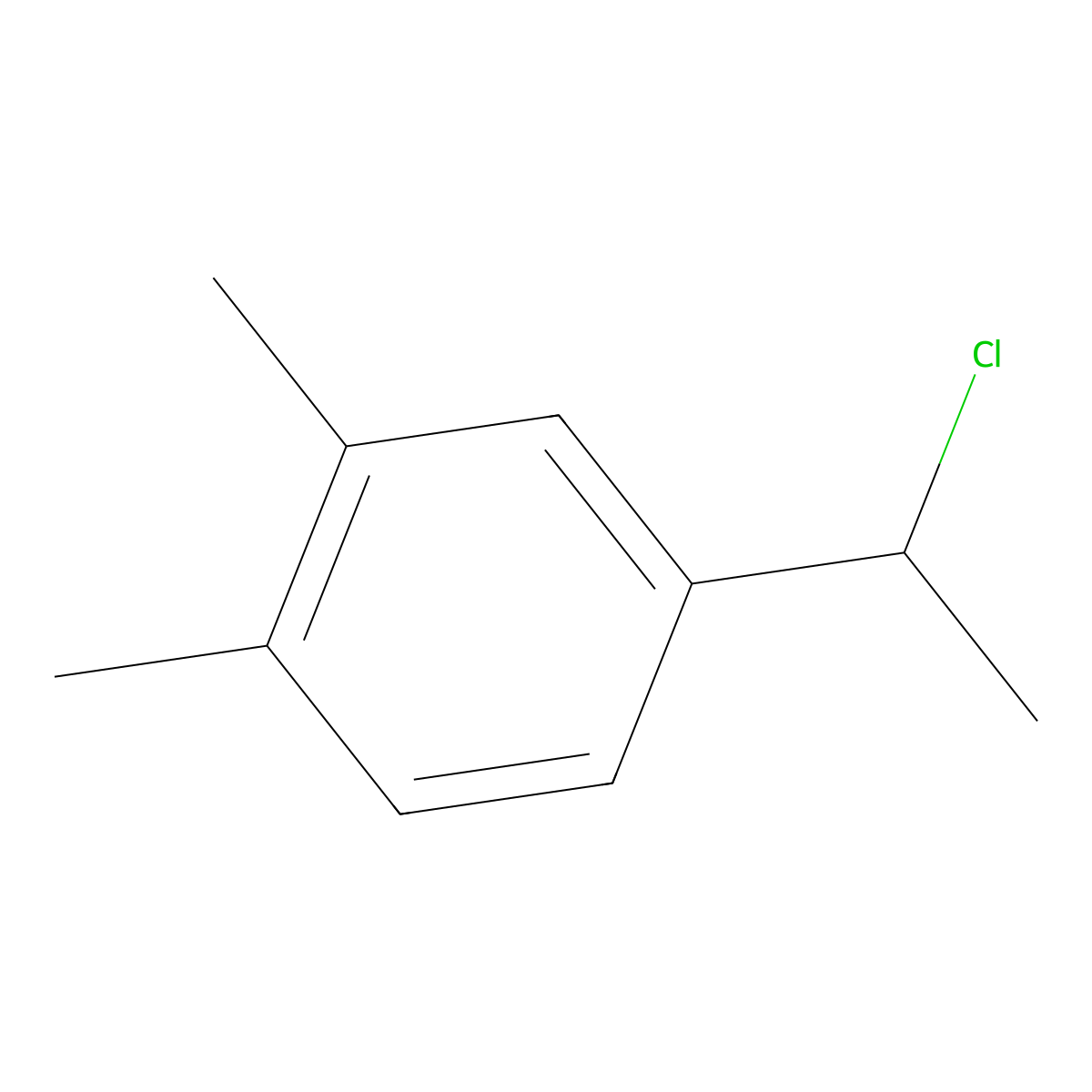 4-(1-Chloroethyl)-1,2-dimethylbenzene molecular structure, CAS 104245-83-2