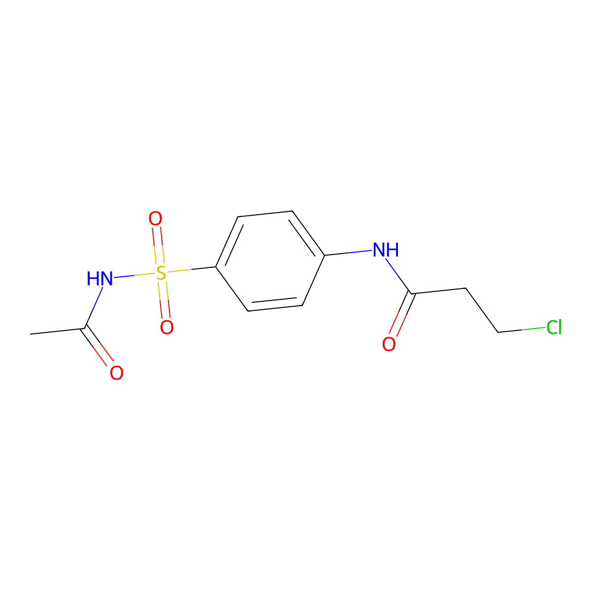 N-(4-[(Acetylamino)sulfonyl]phenyl)-3-chloropropanamide molecular structure, CAS 104246-30-2
