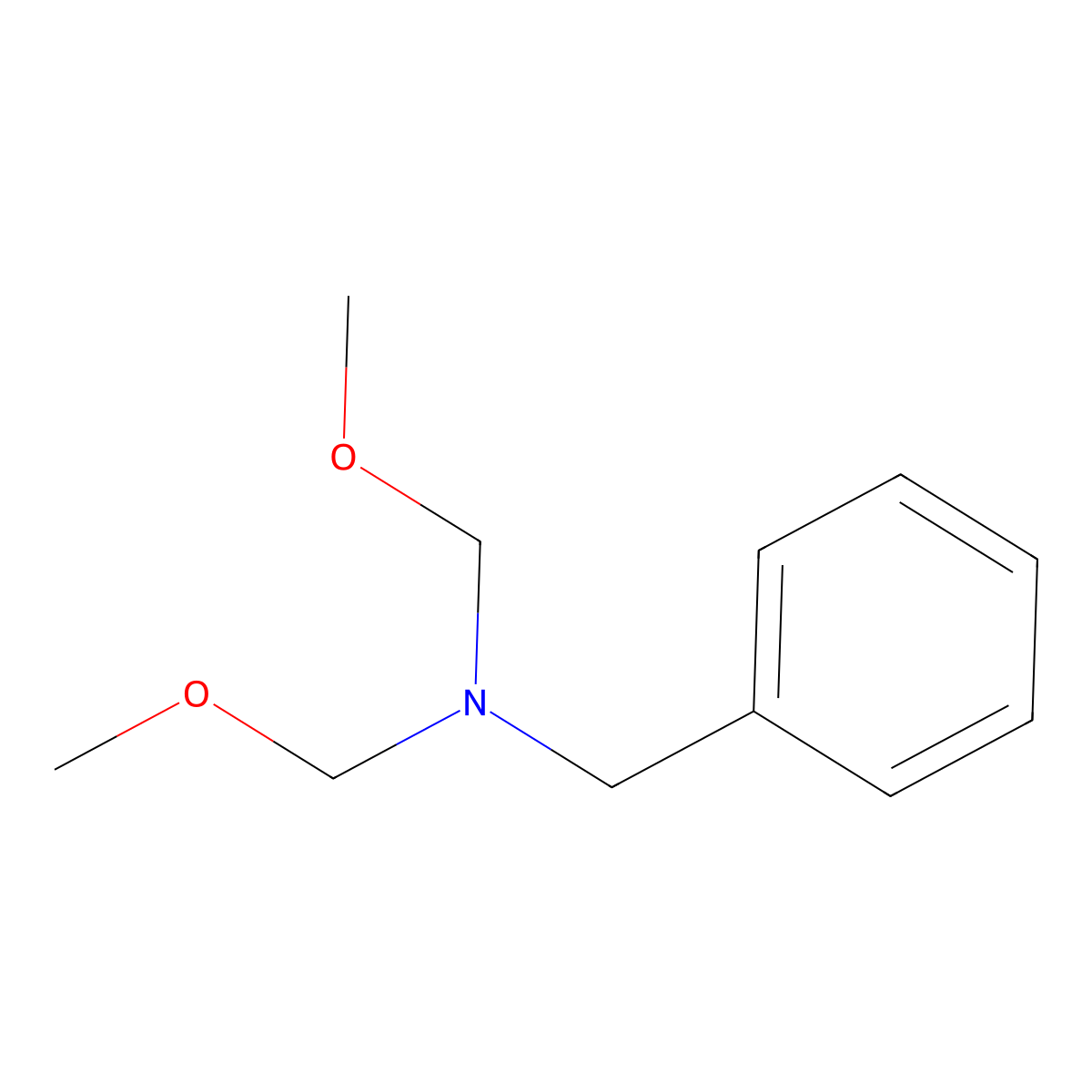 N-Benzyl-1-methoxy-N-(methoxymethyl)methanamine molecular structure, CAS 104247-86-1