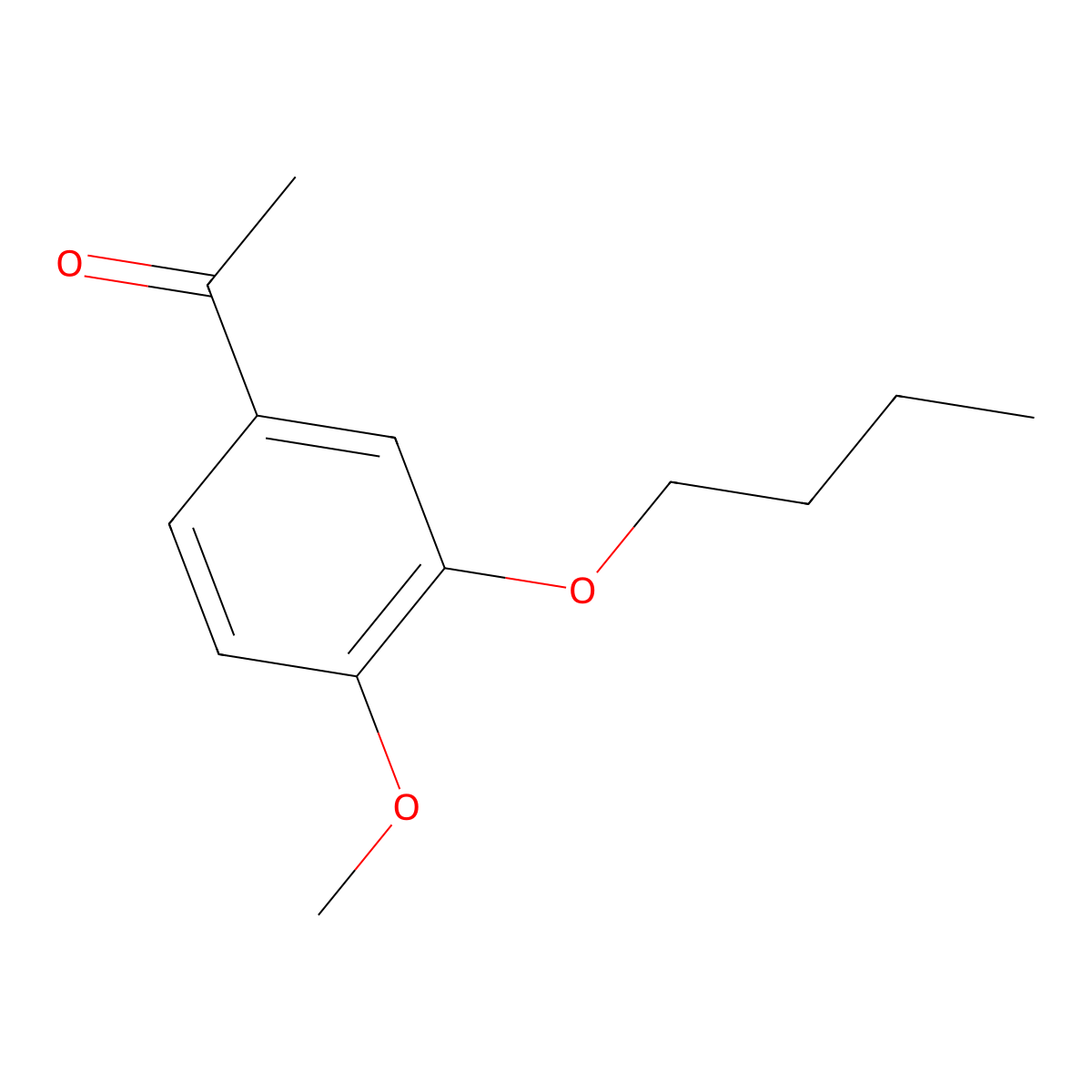 1-(3-Butoxy-4-methoxyphenyl)ethanone molecular structure, CAS 104249-95-8