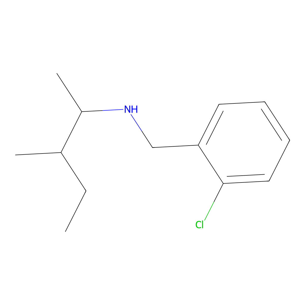 [(2-Chlorophenyl)methyl](3-methylpentan-2-yl)amine molecular structure, CAS 1042499-69-3