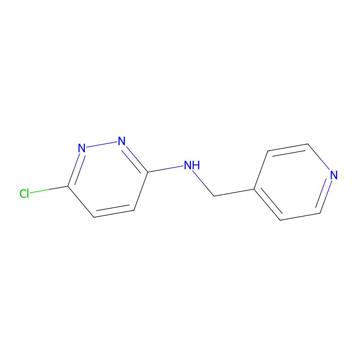 6-chloro-N-(pyridin-4-ylmethyl)pyridazin-3-amine molecular structure, CAS 1042499-95-5