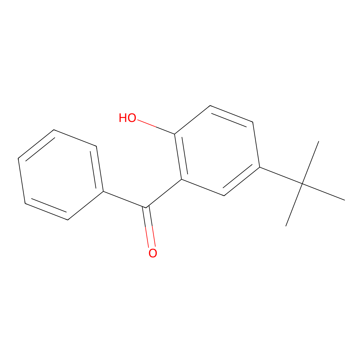 (5-Tert-butyl-2-hydroxyphenyl)(phenyl)methanone molecular structure, CAS 10425-05-5