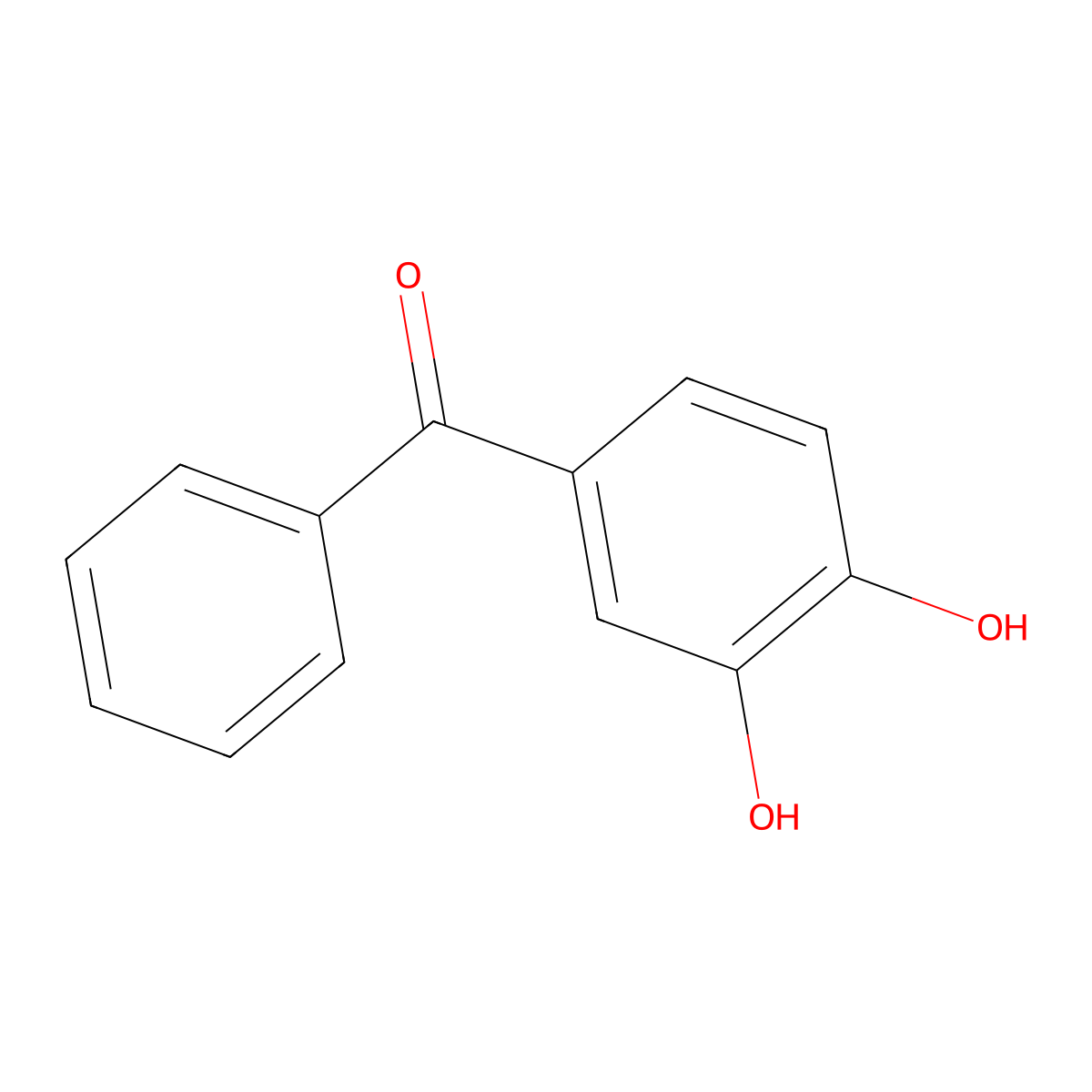 3,4-Dihydroxybenzophenone molecular structure, CAS 10425-11-3