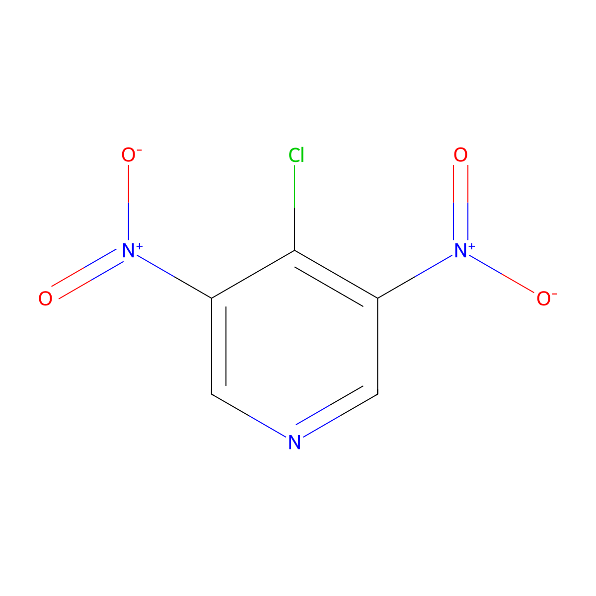 4-Chloro-3,5-dinitropyridine molecular structure, CAS 10425-70-4