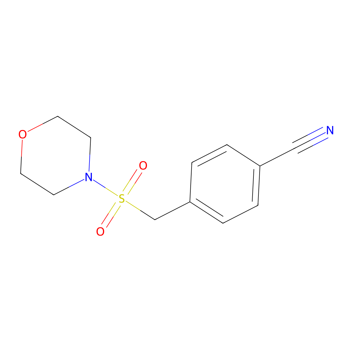 4-[(Morpholine-4-sulfonyl)methyl]benzonitrile molecular structure, CAS 1042507-00-5