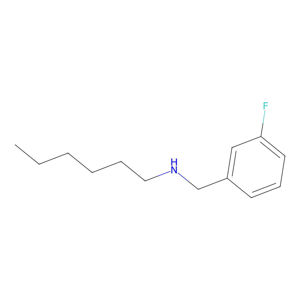 [(3-Fluorophenyl)methyl](hexyl)amine molecular structure, CAS 1042511-87-4