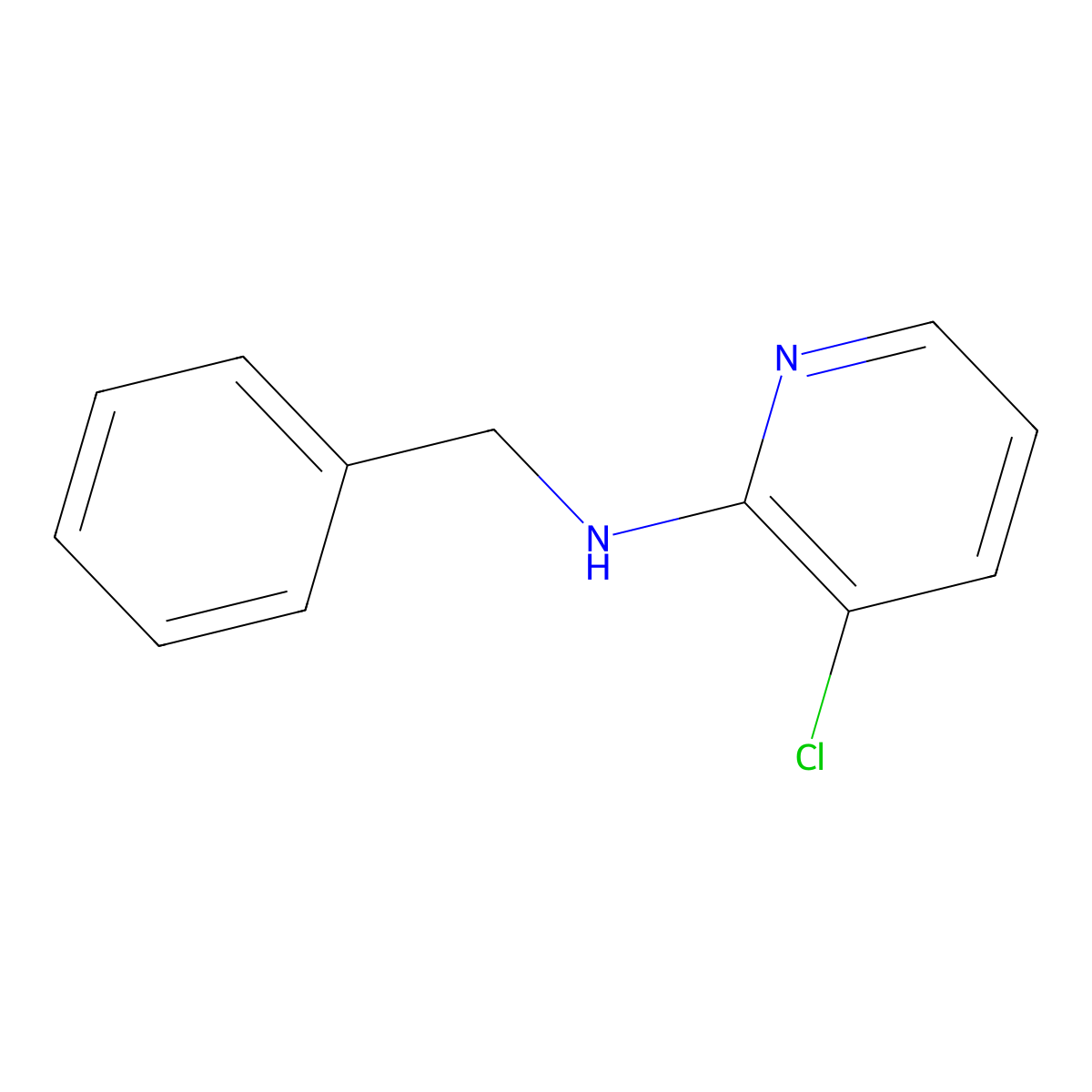 N-benzyl-3-chloropyridin-2-amine molecular structure, CAS 1042512-03-7