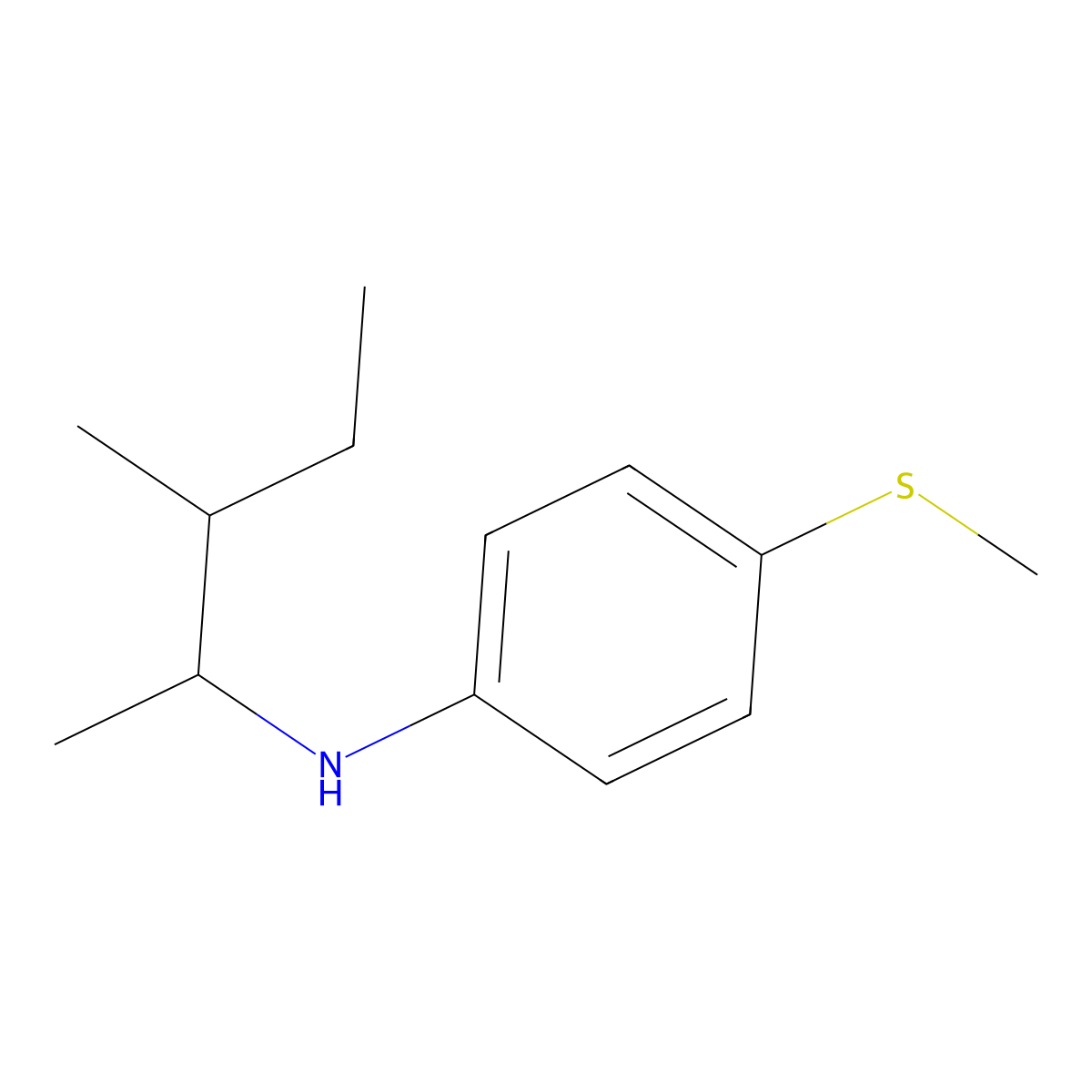 N-(3-Methylpentan-2-yl)-4-(methylsulfanyl)aniline molecular structure, CAS 1042518-84-2