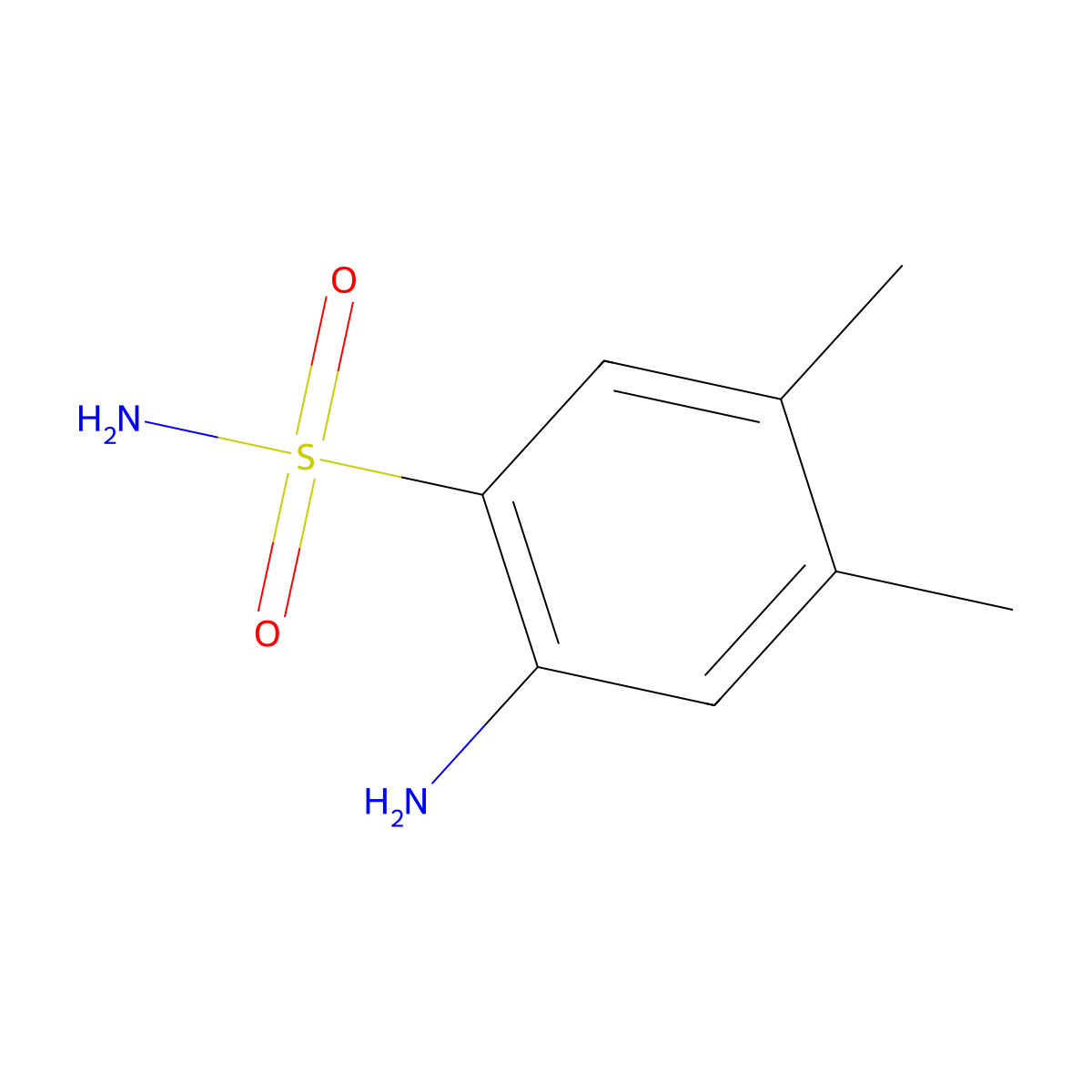 2-Amino-4,5-dimethylbenzene-1-sulfonamide molecular structure, CAS 1042519-80-1