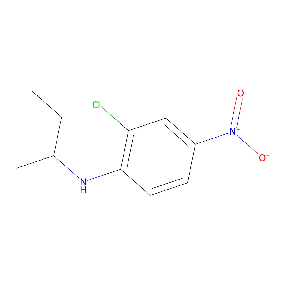 N-(Butan-2-yl)-2-chloro-4-nitroaniline molecular structure, CAS 1042521-01-6