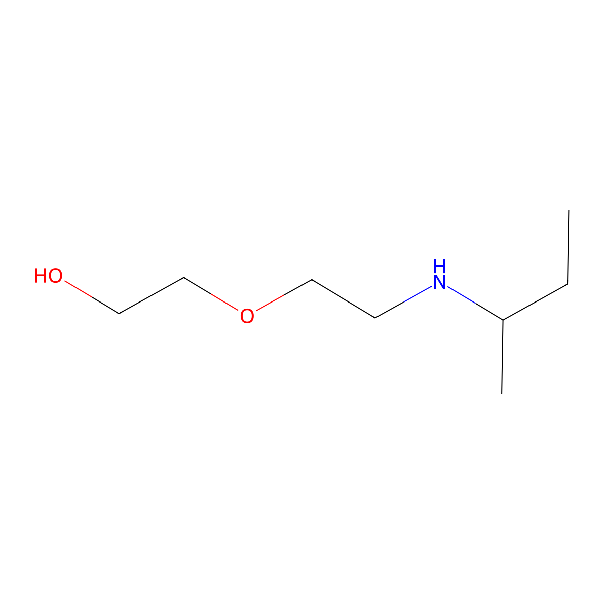 2-{2-[(Butan-2-yl)amino]ethoxy}ethan-1-ol molecular structure, CAS 1042522-06-4