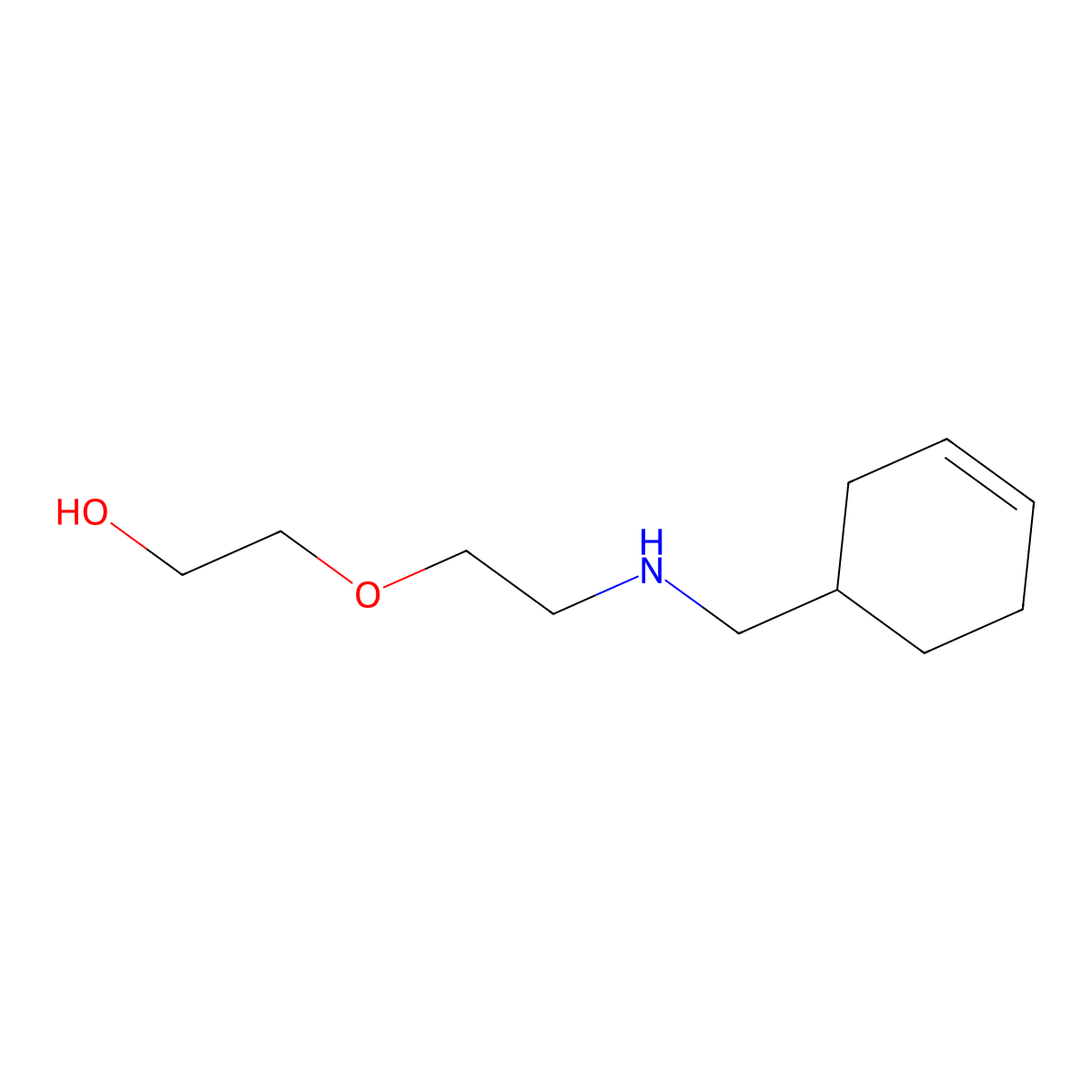 2-(2-{[(Cyclohex-3-en-1-yl)methyl]amino}ethoxy)ethan-1-ol molecular structure, CAS 1042522-53-1
