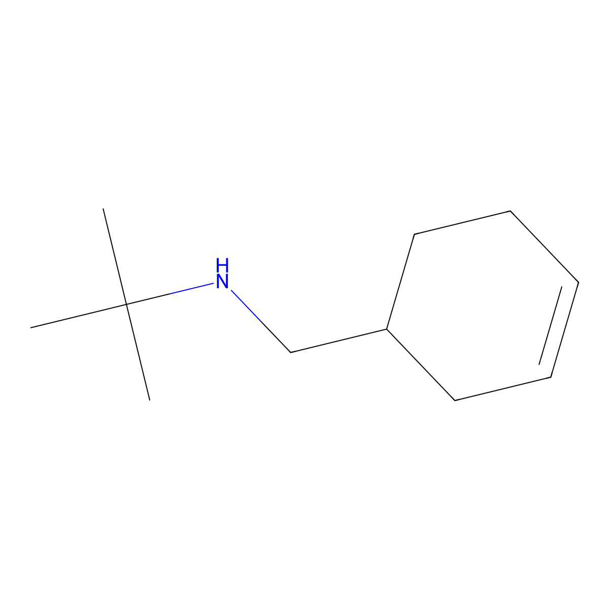 Tert-butyl[(cyclohex-3-en-1-yl)methyl]amine molecular structure, CAS 1042523-35-2
