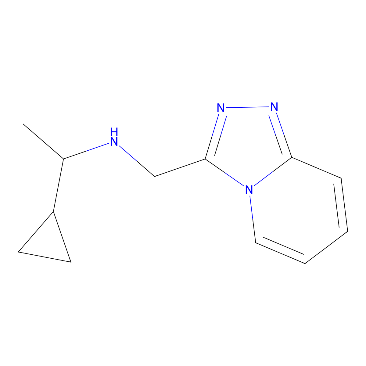 (1-Cyclopropylethyl)({[1,2,4]triazolo[4,3-a]pyridin-3-yl}methyl)amine molecular structure, CAS 1042523-94-3