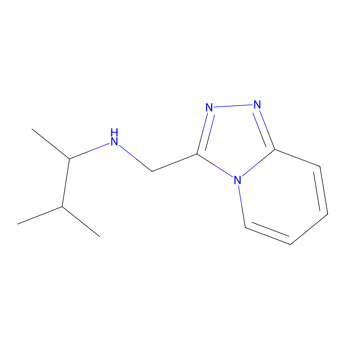 (3-Methylbutan-2-yl)({[1,2,4]triazolo[4,3-a]pyridin-3-ylmethyl})amine molecular structure, CAS 1042524-08-2