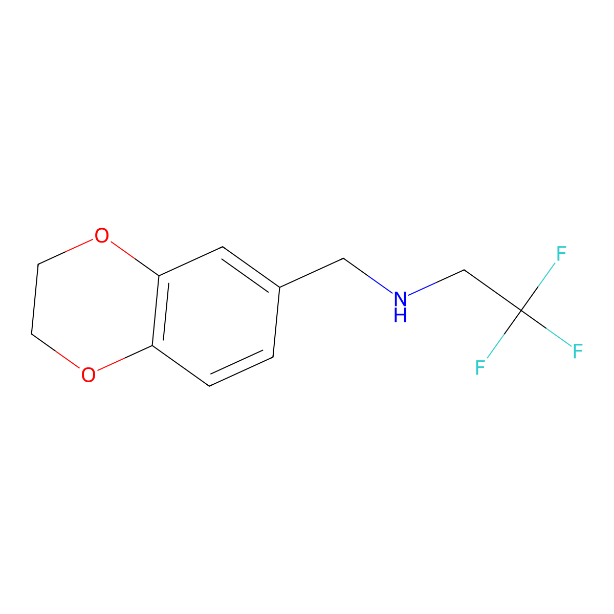 [(2,3-Dihydro-1,4-benzodioxin-6-yl)methyl](2,2,2-trifluoroethyl)amine molecular structure, CAS 1042524-25-3