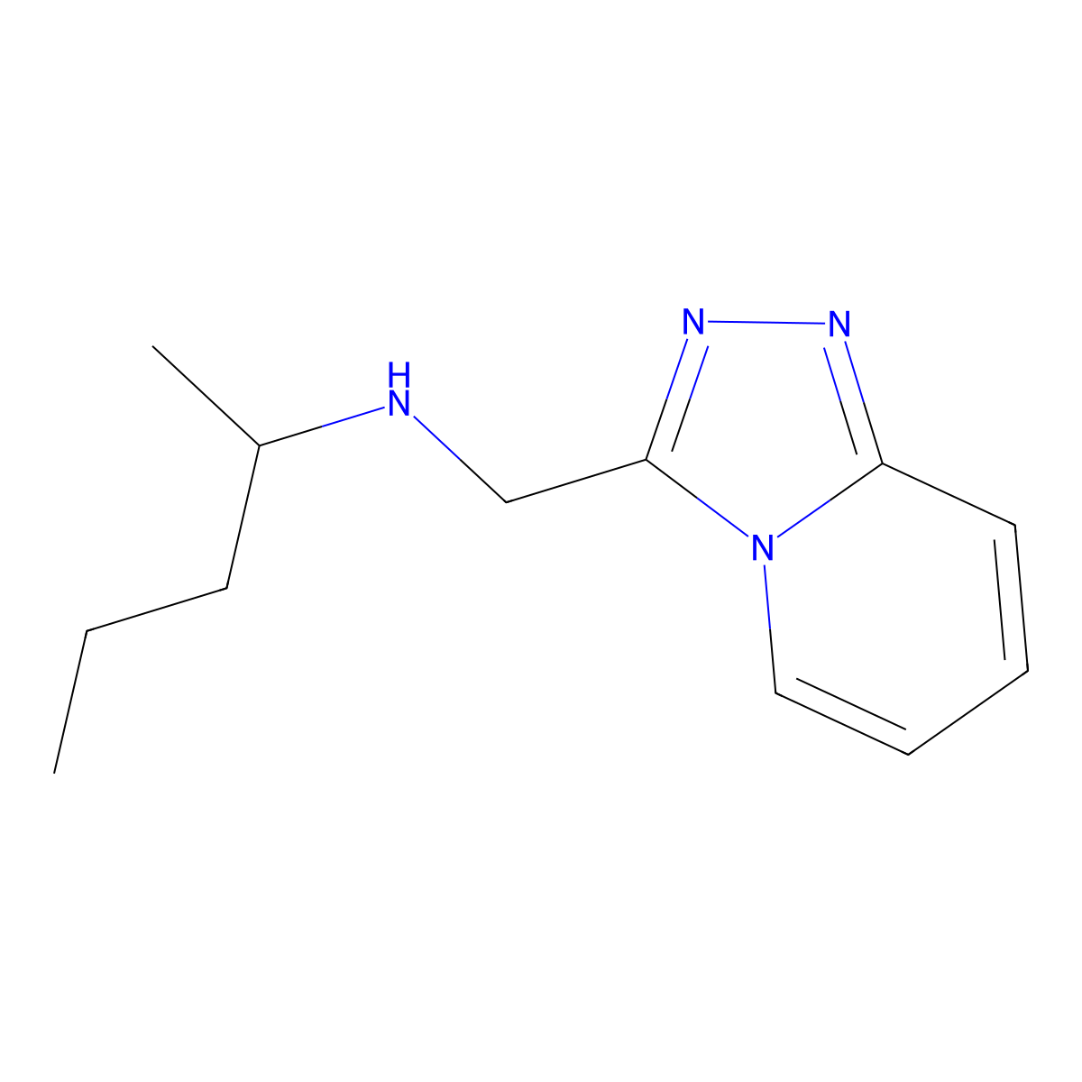 (Pentan-2-yl)({[1,2,4]triazolo[4,3-a]pyridin-3-yl}methyl)amine molecular structure, CAS 1042524-78-6