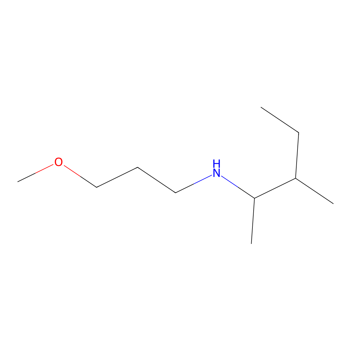 (3-Methoxypropyl)(3-methylpentan-2-yl)amine molecular structure, CAS 1042527-04-7