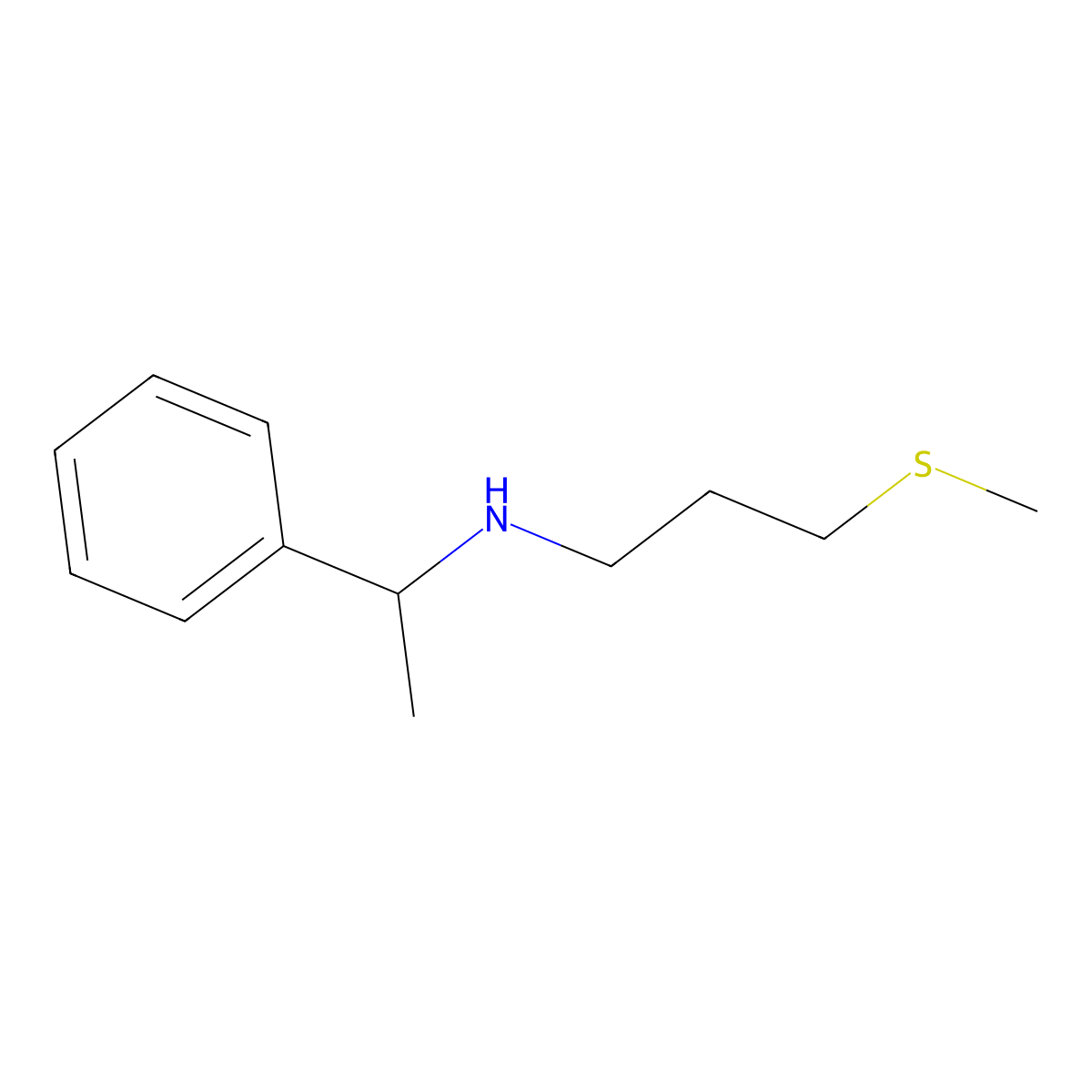 [3-(Methylsulfanyl)propyl](1-phenylethyl)amine molecular structure, CAS 1042527-18-3