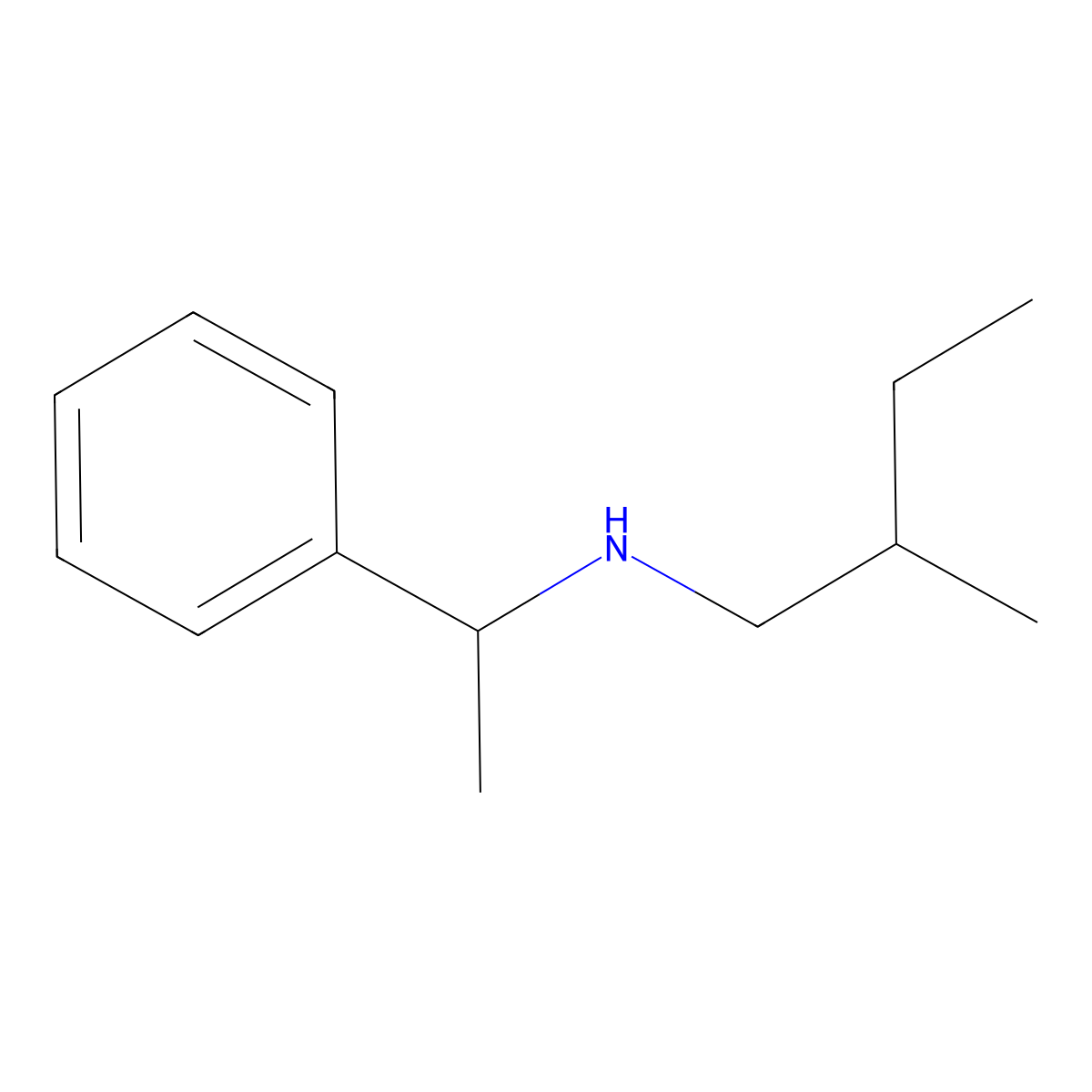 (2-Methylbutyl)(1-phenylethyl)amine molecular structure, CAS 1042527-22-9