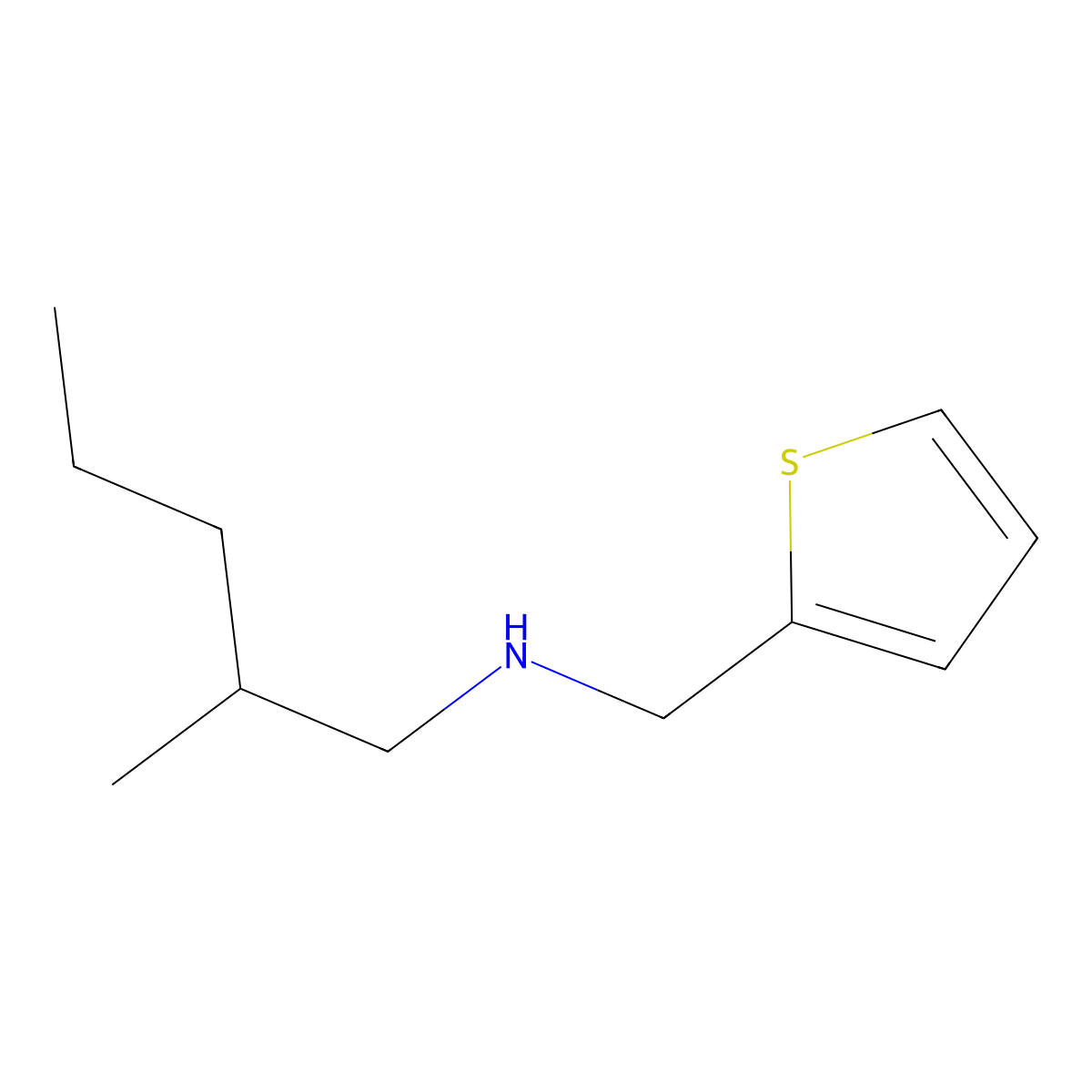 (2-Methylpentyl)[(thiophen-2-yl)methyl]amine molecular structure, CAS 1042528-34-6