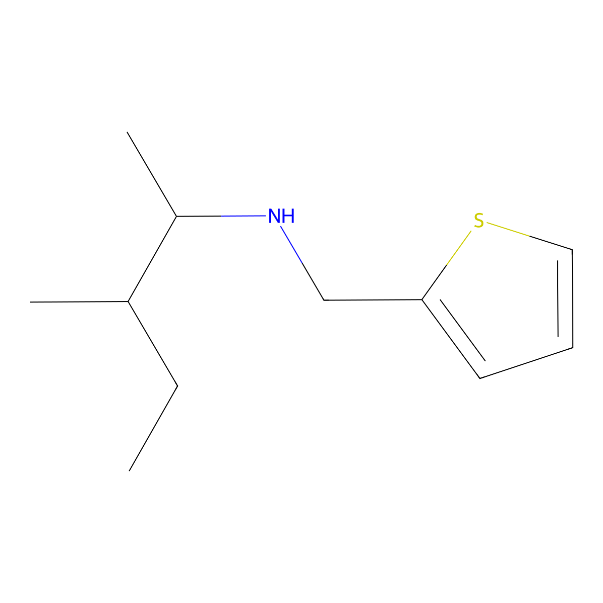(3-Methylpentan-2-yl)[(thiophen-2-yl)methyl]amine molecular structure, CAS 1042528-42-6
