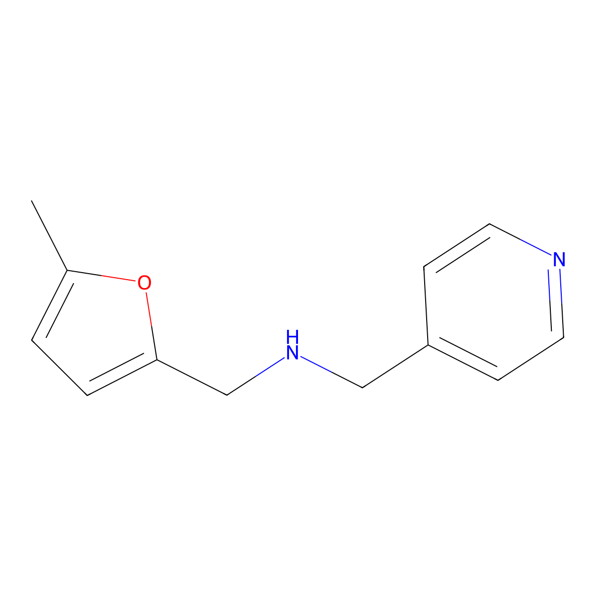 1-(5-Methylfuran-2-yl)-N-(pyridin-4-ylmethyl)methanamine molecular structure, CAS 1042528-78-8